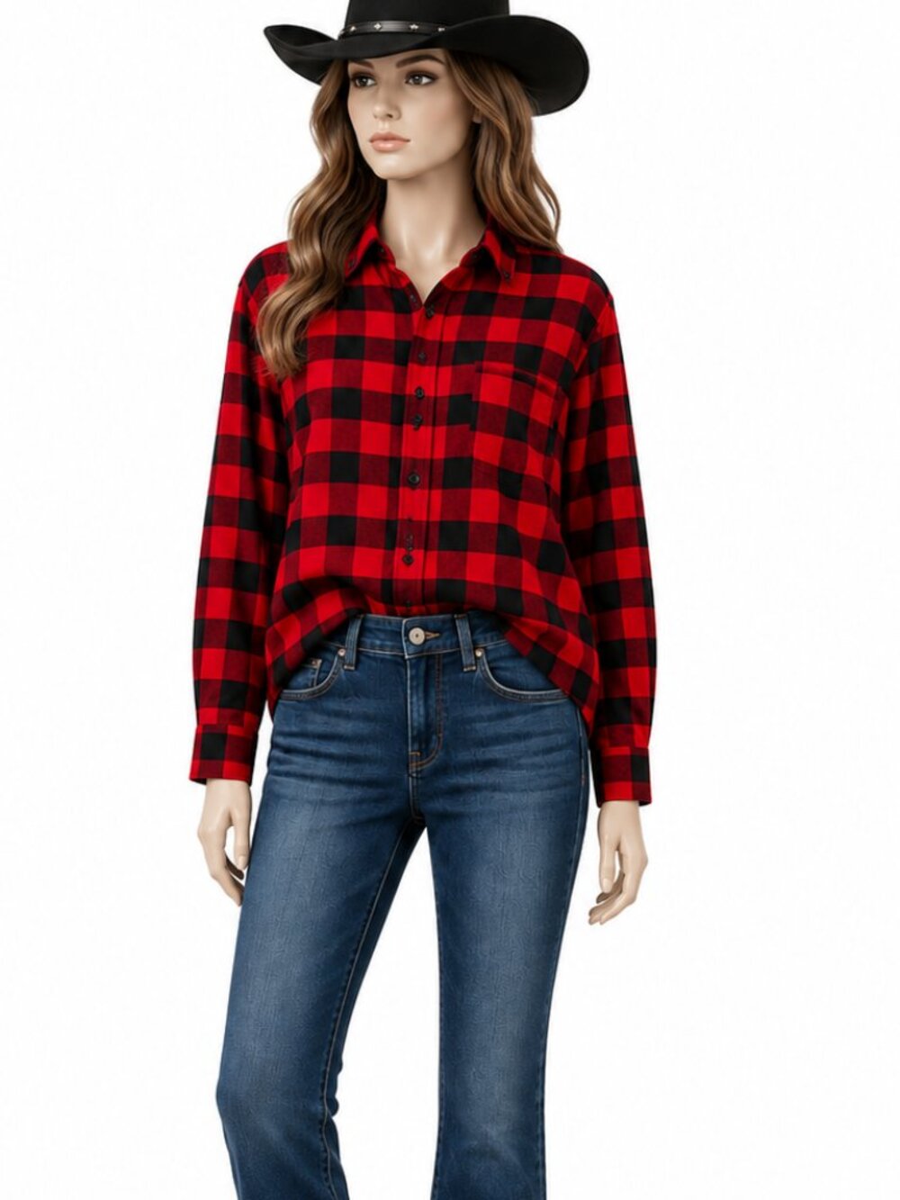Club Room Red & Black Checkered Button-Down Shirt – Size L